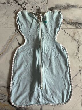 Love to dream Light Blue Swaddle Sleep Sack with Zip